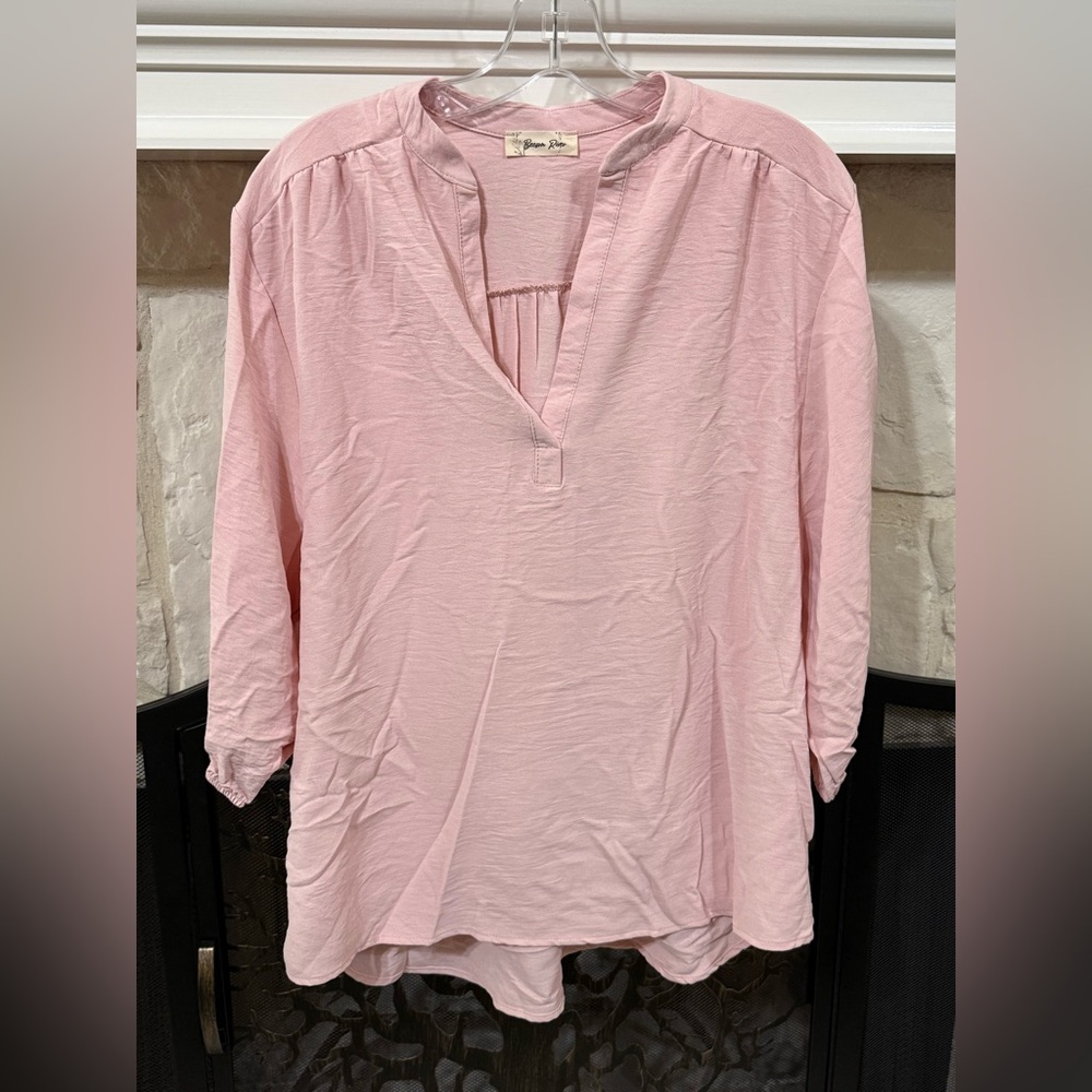 New Beeson River Light Pink V-Neck Tunic
